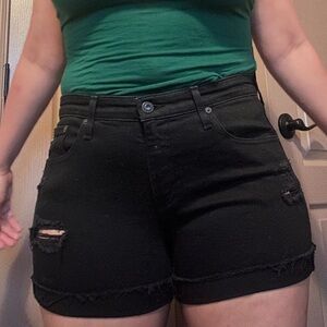 AG ADRIANO GOLDSCHMIED  the Hailey ex boyfriend roll up short black